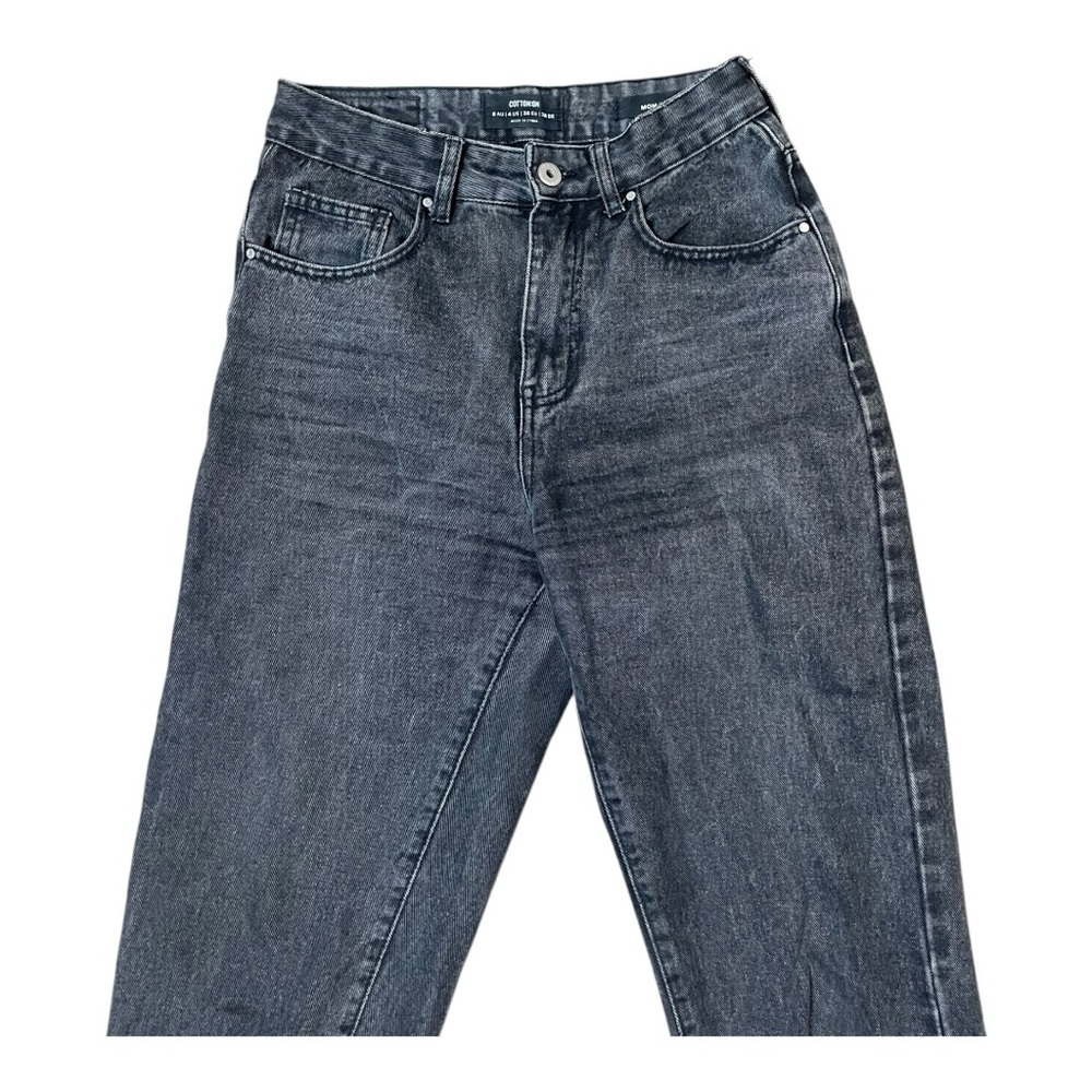 Cotton:On High Waisted Mom Jean Black Wash Ankle Cropped size 4 - Picture 4 of 10